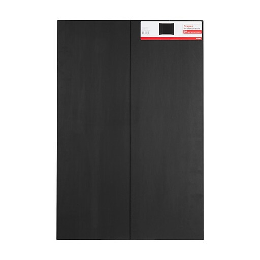 Staples Tri-Fold Poster Board, 4' x 3', Black/White (27135)