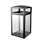 Alpine Industries Steel/PC Outdoor Trash Can with Dome Lid, 40 Gallon, Clear (471-40-CLR)~#|#~60E019B0-C7EE-470B-9B80BF35CE1DDB4B_sc7