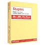 Staples Pastel 30% Recycled Color Copy Paper, 20 lbs., 8.5" x 11", Canary, 500/Ream (14787)~#|#~60E1AB4C-7844-45EC-901B078EA683CBAE_sc7