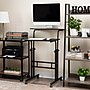 Mind Reader 27.5"- 39" Mobile Adjustable Sit/Stand Desk, Black (SDROLLXL-BLK)~#|#~60E36DAE-DEAC-4B4C-8AB0B16D78D95CE4_sc7