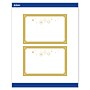 Avery Gold-Metallic Ornaments Matte Blank Card, White, 20/Pack (S00-FH3)~#|#~60E825DC-F53F-42A1-A2A0352797CAF9E3_sc7