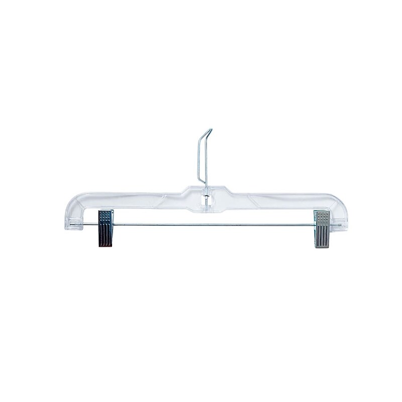 Nahanco Plastic Skirt/Slack Hanger, Clear, 100/Box (614RC) image 1