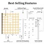 2026 TF Publishing Gingham Wheat 6.5" x 8" Monthly, Paperboard Cover, Yellow (26-4206)~#|#~60E92FAC-DE1D-4498-979808763088A352_sc7