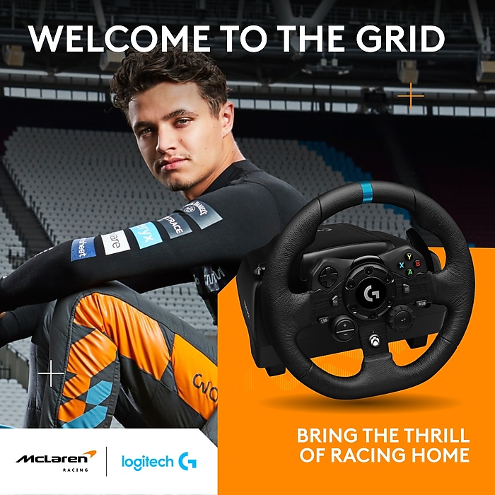 Logitech TRUEFORCE G923 Racing Wheel and Pedals for Xbox X S, Xbox