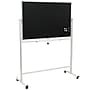 Excello Global Products Double Sided Magnetic Mobile Whiteboard Chalkboard Combo, White Frame, 48" x 32"~#|#~60EDA6B6-642A-4593-A2554394F56D8945_sc7
