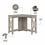 Bush Furniture Key West 34"W Small Corner Desk, Washed Gray (KWD134WG-03)~#|#~60F0208D-6751-4CC9-94209CEFEEB47DF4_sc7