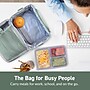 bentgo Deluxe Insulated Lunch Bag, 2-Compartment, Khaki Green (BGOBG2-KG)~#|#~60F24EC5-9A75-47B1-A84BEA88560AC2DA_sc7