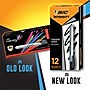 BIC Intensity Retractable Permanent Markers, Fine Tip, Black, 12/Pack   (PMR11BK)~#|#~sp168368926_sc7