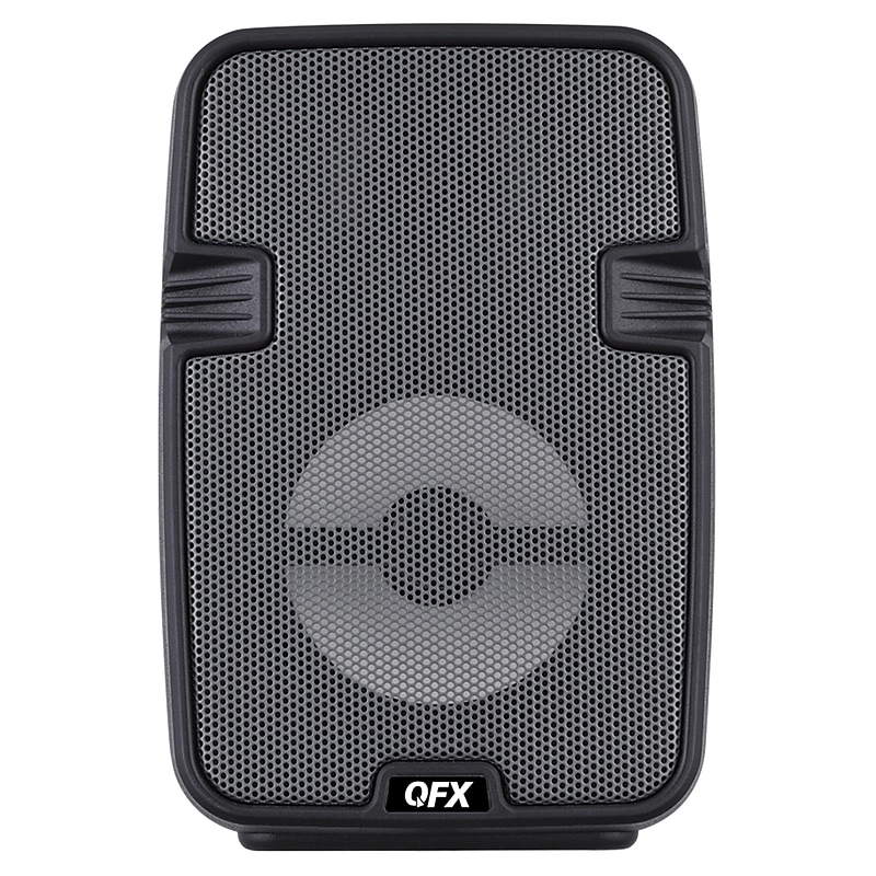 QFX True Wireless Portable Bluetooth Speaker with LED Party Lights, FM Radio & Microphone Input, Charcoal (BT-60-CHR) image 1