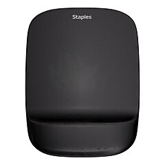Staples TECH Gel Non-Skid Mouse Pad/Wrist Rest Combo, Black