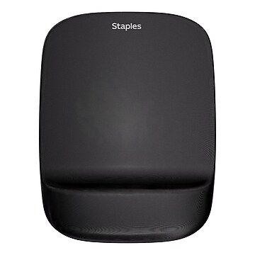 Staples TECH Gel Non-Skid Mouse Pad/Wrist Rest Combo, Black