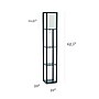Simple Designs Etagere Organizer 62.5" Floor Lamp with Rectangular Shade, Black (LF1014-BLK-CCLB)~#|#~61063ED7-03FA-46C9-AA128B838AD6D688_sc7