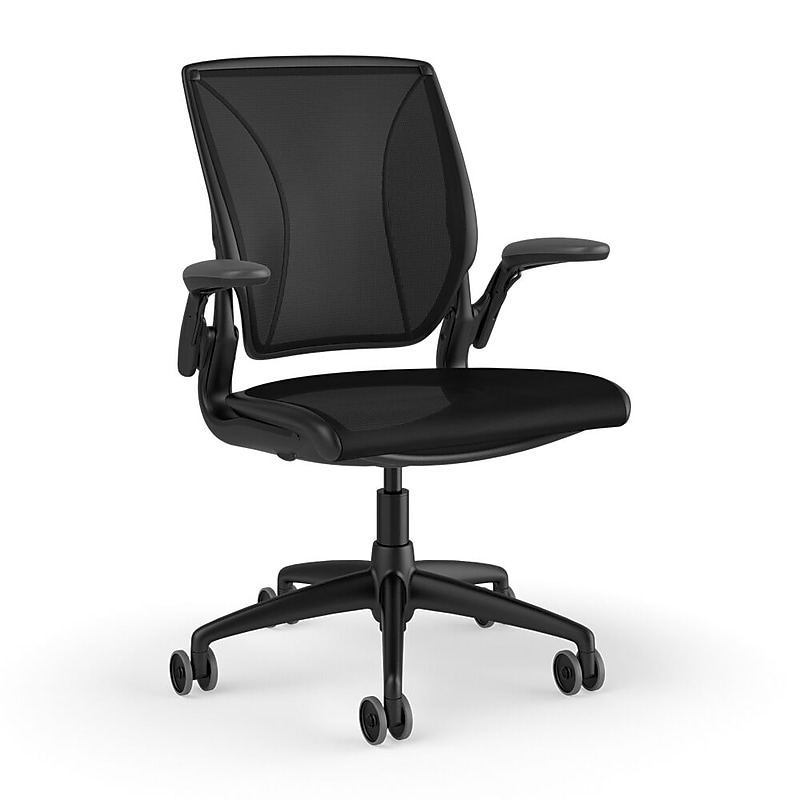 Humanscale Diffrient World Ergonomic Mesh Swivel Task Chair, Black (W11BJ10J10SHNSC) image 1
