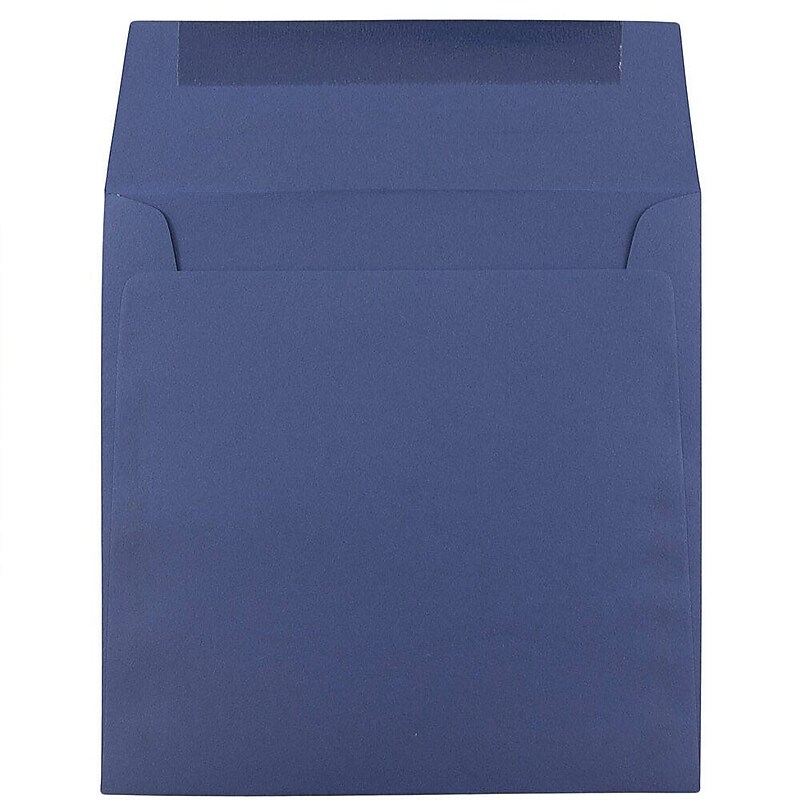 JAM Paper Invitation Envelope 6 1/2" x 6 1/2", Presidential Blue, 50/Pack (263917218i) image 1