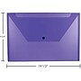 JAM Paper Premium Plastic Document File, 1 Pocket, Legal, Purple, 3/Pack (219S0pux3)~#|#~6111AF73-B806-4ECC-8D9F4F44B0120002_sc7