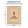 Avery Integrated Cards, 6" x 9", Matte Kraft Brown, 50/Box (95355)~#|#~6111B1E6-35A7-4092-B0EE12F475E922A2_sc7