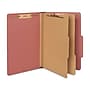 Staples® 60% Recycled Pressboard Classification Folder, 2-Dividers, 1" Expansion, Legal Size, Red, 5/Pack (413740/TR413740)~#|#~61186B7D-B1E7-4036-A4F73E36570E3287_sc7