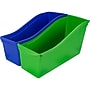 Storex Plastic Large Book Bin, 7" x 5.3" x 14.3", Assorted Colors (70110U06C)~#|#~611875A1-9691-48AC-A05435912C9C634D_sc7