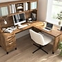 Bush Home Somerset 72W L-Shaped Sit to Stand Desk with Hutch, Fresh Walnut (SET015FW)~#|#~612061CB-4B74-42A1-B13A1AD942C2757E_sc7