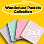 Post-it Recycled Super Sticky Notes, 3" x 3", Wanderlust Pastels Collection, 70 Sheets/Pad, 24 Pads/Pack (654R-24SSNRPCP)~#|#~61275996-C973-4F81-A75BDB2EC39EFAB0_sc7