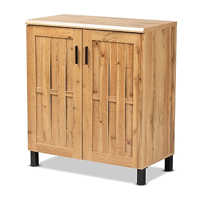 Baxton Studio Excel 35″H Storage Cabinet, Oak Brown/Black (189-11995-HiT) Simolary simolary.com