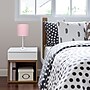 Simple Designs 19.5" LED Table Lamp, White/Light Pink Shade (LT2024-POW-CCLB)~#|#~612AE9F2-E58B-436F-91B193E9B0853242_sc7