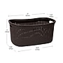 Mind Reader 10.57-Gallon Laundry Basket with Handles, Plastic, Brown, 2/Set (40LBASK2PK-BRN)~#|#~612DA58F-099D-4D50-979E5F5116B27D31_sc7