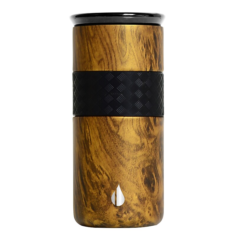 Elemental Artisan Series Stainless Steel Triple Wall Insulated Tumbler, 16 oz., Teakwood (EMLET16WD5) image 1