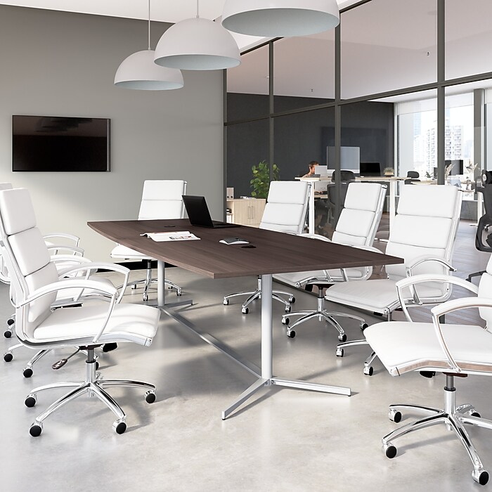 Bush Business Furniture 120W x 48D Boat Shaped Conference Table