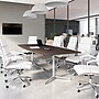 Bush Business Furniture 120W x 48D Boat Shaped Conference Table with Metal Base, Storm Gray (99TBM120SGSVK)~#|#~6133CA39-2AD3-44A2-9BEF227DEF76F458_sc7