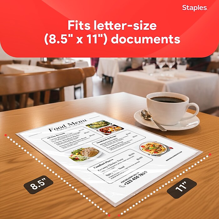 Staples Thermal Laminating Pouches, Letter Size, 5 Mil, 300/Box