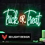 Haunted Hill Farm 1-Ft. Neon Green & Red LED Trick or Treat Decoration, Indoor & Covered Outdoor, Plug-in (HHLED026TTSTK-GRN)~#|#~6137964B-7914-46D4-8DBE6A299BD080E0_sc7