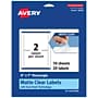 Avery Laser/Inkjet Rectangle Multipurpose Labels, 5" x 7", Clear, 20/Pack (94258)~#|#~6138F316-D944-4DD5-B44C181C599D6B62_sc7