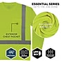GloWear 8284 High Visibility Long Sleeve T-Shirt, ANSI Type R Class 2, Lime, 5XL (21879)~#|#~6139CDF1-0833-4F81-A2C5B5EBC696CF1A_sc7