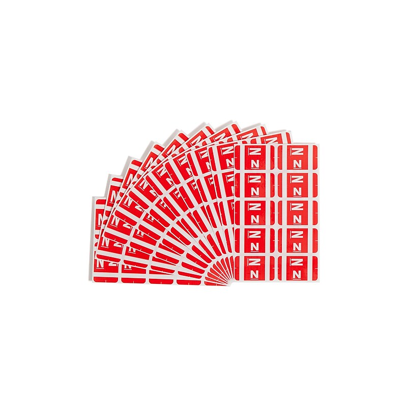 Smead AlphaZ ACCS Color-Coded Alphabetic Labels, N, Green/White, 100/Pk (67184) image 1