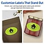 Avery Printable Oval Multipurpose Labels, 2" x 3-1/3", Bright Green, 80/Pack (94056)~#|#~613F2561-BD12-44C9-837836E79F818F5E_sc7