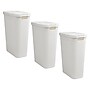 Mind Reader 10.5 Gallon Hamper with Lid, Plastic, White, 3/Pack (3PKHAMP40-WHT)~#|#~61424752-4F4D-490F-941C331D0D172E70_sc7