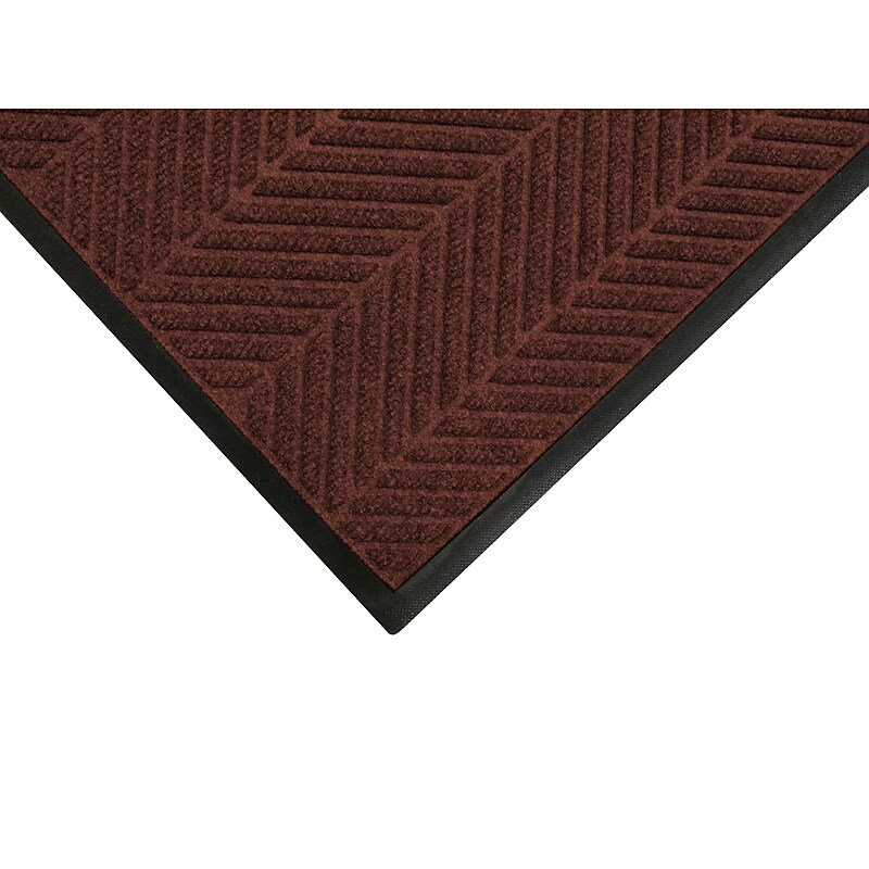 M + A Matting WaterHog Max Herringbone Classic Commercial Wiper/Scraper Entrance Floor Mat, 6' x 20', Maroon (224074620070) image 1