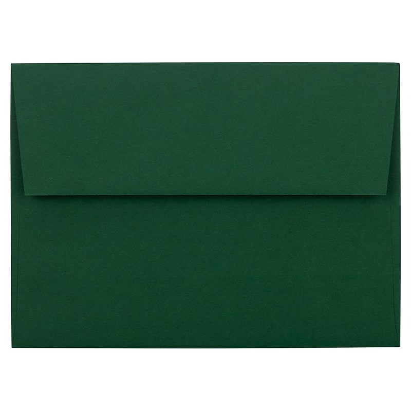 JAM Paper A6 Invitation Envelopes, 4.75 x 6.5, Dark Green, 50/Pack (3157346i) image 1