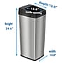 iTouchless Stainless Steel Sliding Lid Sensor Trash Can with AbsorbX Odor Control System, 14 Gal., Silver(IT14SC)~#|#~6156A0DC-857F-4D61-ABEF419FD0937E3E_sc7