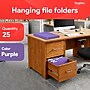 Staples Hanging File Folders, 1/5-Cut Tab, Letter Size, Purple, 25/Box (ST419200-CC)~#|#~615A1FE9-62F9-441F-B9BA16629FE73684_sc7