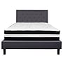 Flash Furniture Roxbury Tufted Upholstered Platform Bed in Dark Gray Fabric with Memory Foam Mattress, Queen (SLBMF31)~#|#~6160E4D8-B01C-43C0-91AE09628DB32F0B_sc7