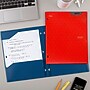 Five Star Stay Put  3-Hole Punched 2 Pocket Plastic Folder, Fire Red (333420D-ECM26)~#|#~61616C84-4F90-4BB3-B5071967D5853F24_sc7