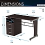Techni Mobili 48"W Computer Desk with Ample Storage, Chocolate (RTA-3520-CH36)~#|#~61662B43-C5CD-46FB-AF4D529F9F32C656_sc7