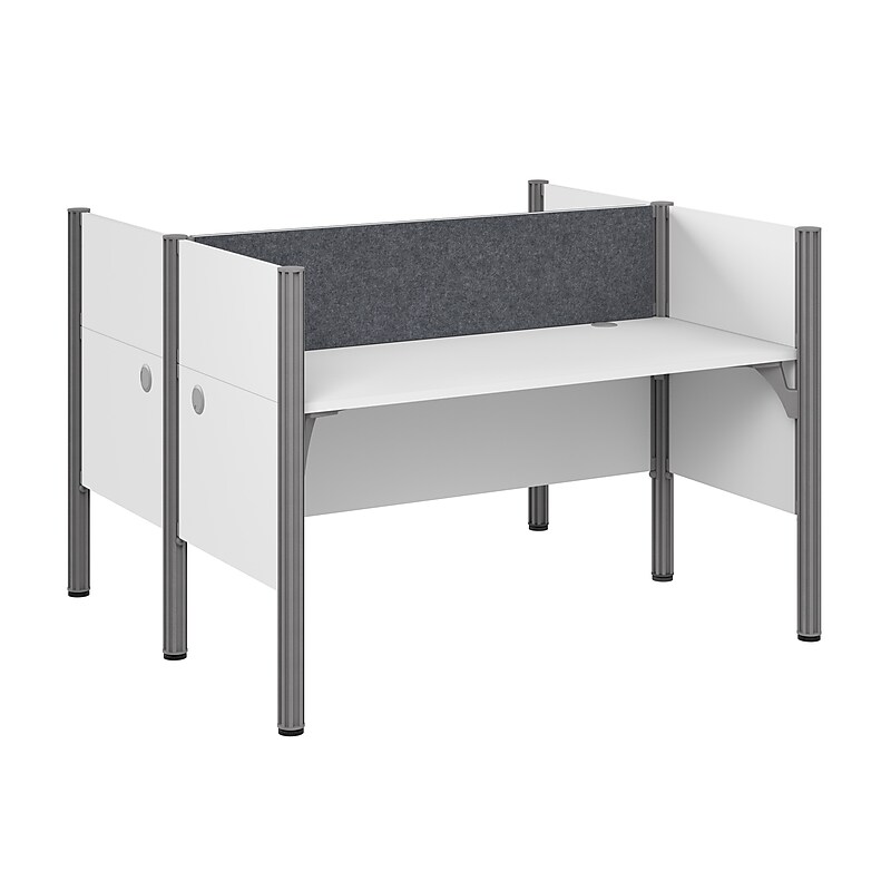Bush Business Furniture Pro-Biz 42.8"H x 62.52"W 2 Person Back to Back Cubicle Panel Workstation, White (100870CG-17) image 1