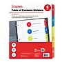 Staples Customizable Table of Contents Numeric Dividers, 5-Tabs, 6 Sets, Multicolor~#|#~616D0776-5EFA-4B74-9509C5C598A0C375_sc7