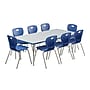Correll Rectangular Activity Table Set, 72" x 36", Height Adjustable, Gray Granite (AP1-A3672TFREC-15-14-37-8-18)~#|#~61706500-A9F3-41FB-998B8E499AD00A03_sc7