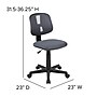Flash Furniture Flash Fundamentals Armless Ergonomic Mesh Swivel Mid-Back Task Office Chair, Gray (LF134GY)~#|#~6170FB94-6A16-4F3D-BE8B483E5DDF6FAB_sc7