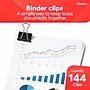 Staples Medium Binder Clips, 0.63" Capacity, Black, 144 Clips/Pack (ST32003/32003)~#|#~61722F68-8891-48CE-99126A16096CE001_sc7