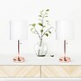 Creekwood Home Oslo Duo 19.5" LED Table Lamp with USB Port, Rose Gold/White Shade, 2/Set (CWT-2013-RG-2PK)~#|#~61742AF6-F4D5-41F3-AB677337E1C0E9D5_sc7